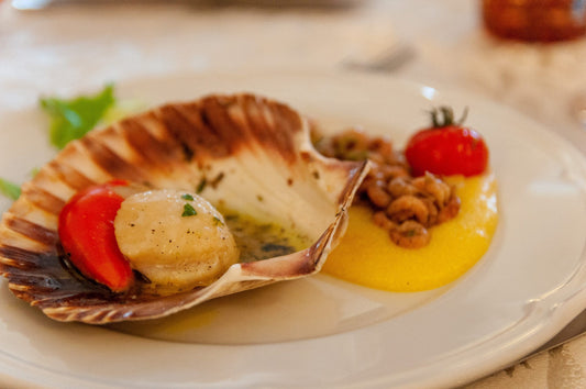 Fresh Scallops in Shell (Saint Jacques) – Pecten maximus – 6/8 per Kg